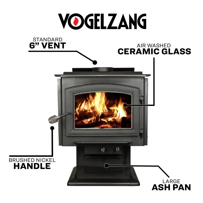 Vogelzang VG3200-P 3,200 SQ. FT. Large Wood Stove EPA Certified